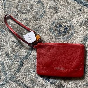 Coach -small, red wristlet